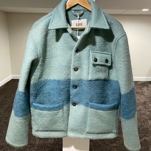 Bode One of a Kind Wool Blue Midcentury 60s Blanket 1 of 1